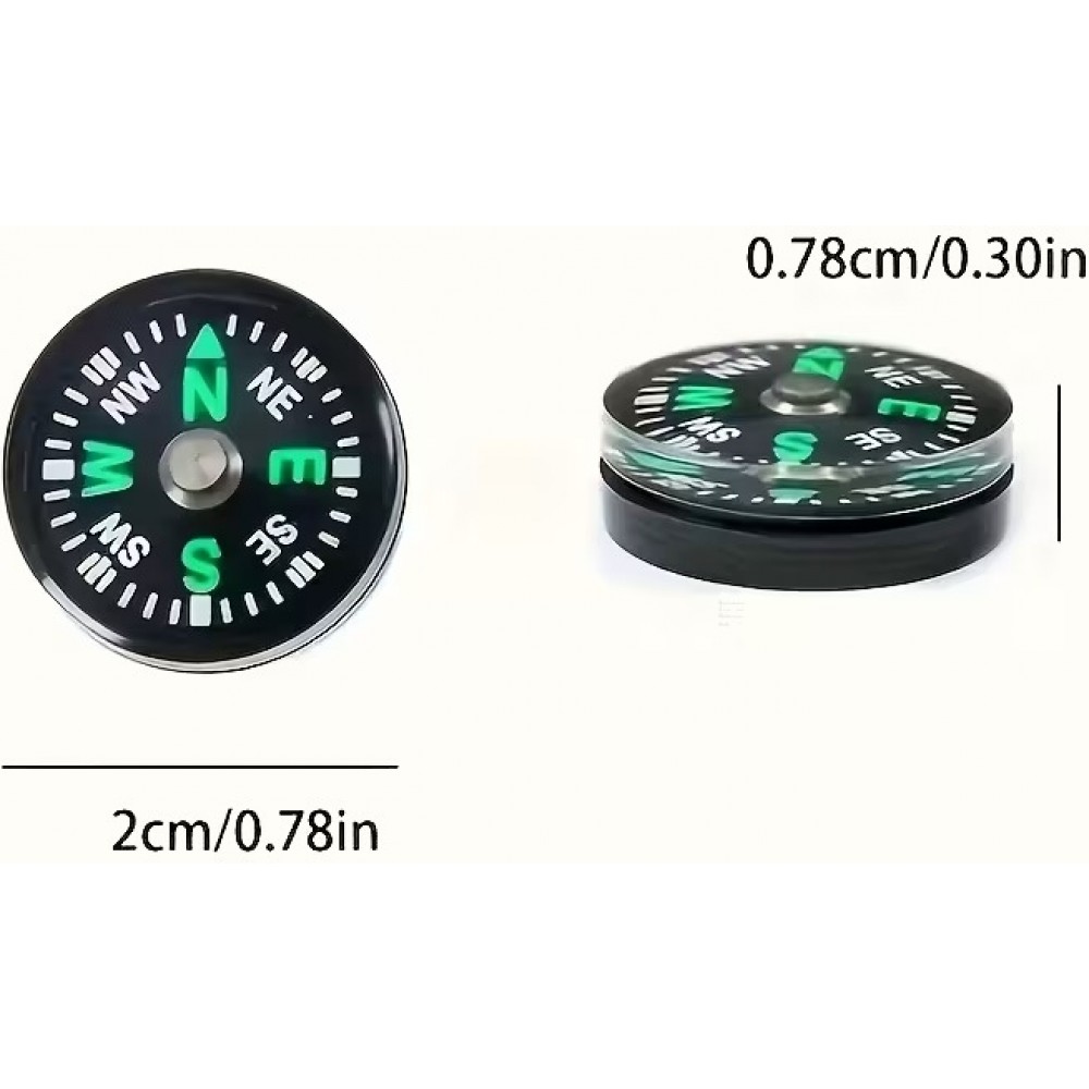 Pr&auml;zise tragbare Mini-&Ouml;lkompass f&uuml;r Outdoor-Aktivit&auml;ten - Schwarz