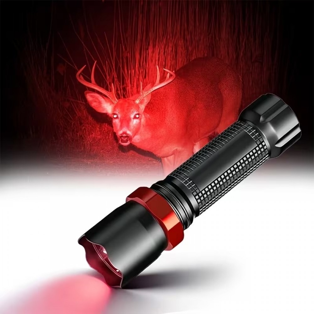 Macroscom Mini LED Taschenlampe USB wiederaufladbar kompakt mit UV Licht gr&uuml;nem und rotem Licht f&uuml;r Angeln Outdoor Aktivit&auml;ten und Notf&auml;lle - Schwarz