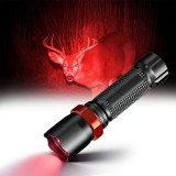 Macroscom Mini LED Taschenlampe USB wiederaufladbar kompakt mit UV Licht gr&uuml;nem und rotem Licht f&uuml;r Angeln Outdoor Aktivit&auml;ten und Notf&auml;lle - Schwarz
