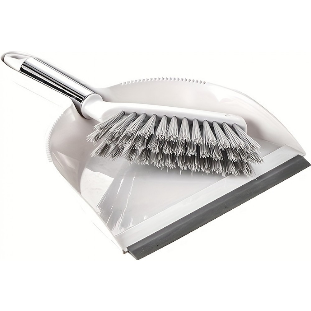 Mini-Bagger und Handbesen - Praktische Reinigungswerkzeuge f&uuml;r Haus und Camping - Weiss