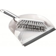 Mini-Bagger und Handbesen - Praktische Reinigungswerkzeuge f&uuml;r Haus und Camping - Weiss