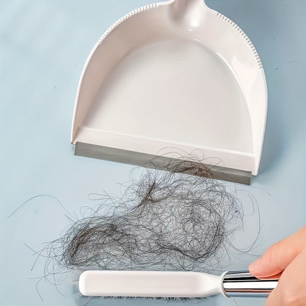 Mini-Bagger und Handbesen - Praktische Reinigungswerkzeuge f&uuml;r Haus und Camping - Weiss