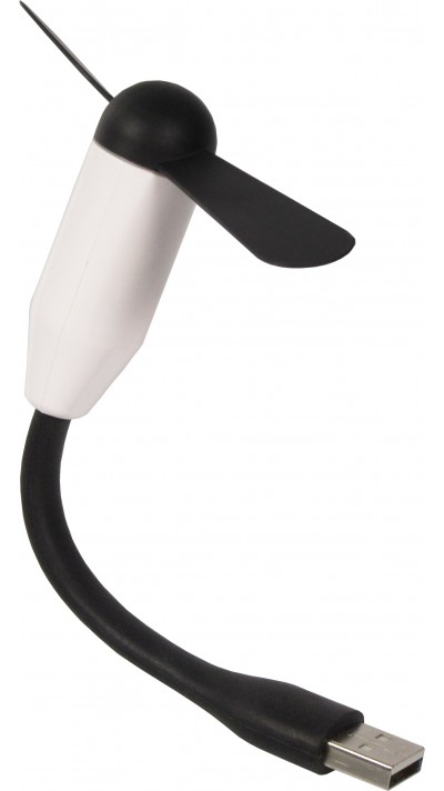 Mini USB-A Ventilator für Laptop / Tablet - Flexibles Silikon Design - Weiss