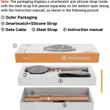 Smartwatch BT Call G25 Bluetooth 1.39 Zoll Display  wasserdicht Fitness Tracker Herzfrequenz Blutdruck Blutsauerstoff Schlaf&uuml;berwachung Stress- und Atemkontrolle - Rosa gold