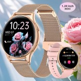 Smartwatch Little Meatball G35 Bluetooth Anrufe 120 Sportmodi Schrittz&auml;hler Schlaftracking Aktivit&auml;tstracker 30 Tage Akku mit 2 Armb&auml;nder - Rosa gold
