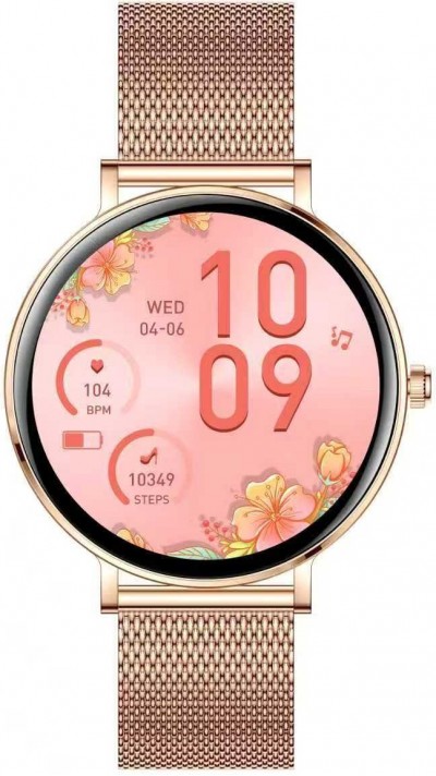 Unisex Smartwatch I232 mit 1,32" Zoll AMOLED-HD-Display Schlaf- und Aktivit&auml;tstracking wasserdicht nach IP68 - Gold