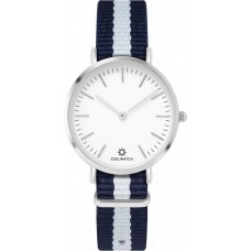 Edelwatch Uhr 32 mm (Ladies) Silver Zifferblatt Weiss (Batterie nicht enthalten) - Blau / Weiss