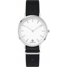 Edelwatch Uhr 32 mm (Ladies) Silver Zifferblatt Weiss (Batterie nicht enthalten) - Schwarz