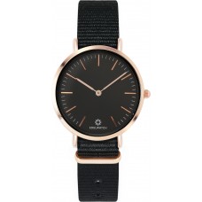 Montre Edelwatch 32 mm (Ladies) cadran doré fond noir (pile non incluse) - Bracelet noir