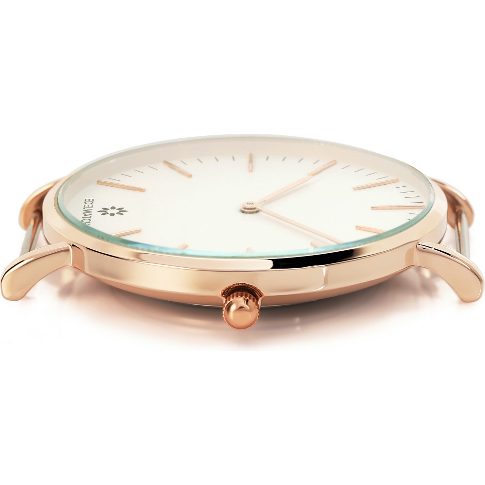 Edelwatch Uhr 41 mm (Men) Gold Zifferblatt Weiss (Batterie nicht enthalten) - Blau / Weiss / Rosa