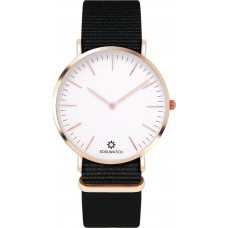 Montre Edelwatch 41 mm (Men) cadran doré fond blanc (pile non incluse) - Bracelet noir