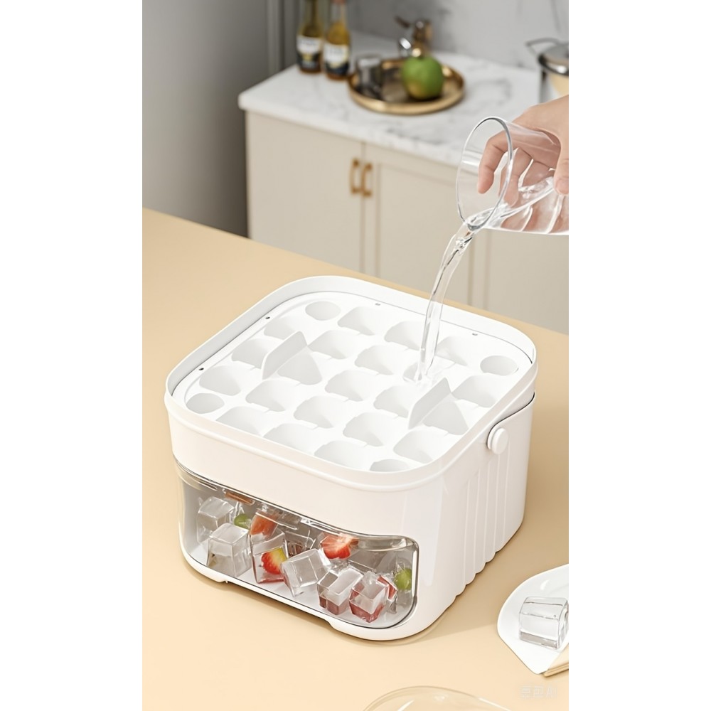 Moule à glaçons multifonctionnel pratique pour boissons avec pince de service - Blanc