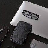 Pillen-Organizer f&uuml;r Reisen 7 Tage und 4 Einnahmen t&auml;glich tragbare Tablettenbox mit eleganter Tasche - Schwarz