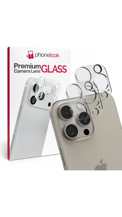 Pack de 2 vitres de protection caméra - Transparent - iPhone 15 Pro