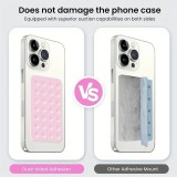 Patch en silicone support universel double côté à ventouse pour téléphone forte adhérence - Transparent