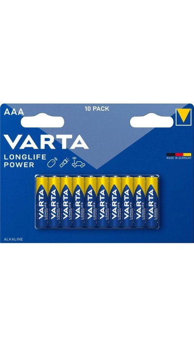 Varta AAA Longlife Power Hochleistungsbatterien (10 Stück) - 