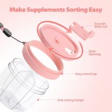 Pilulier semainier XXL bo&icirc;te &agrave; vitamines 7 compartiments spacieux avec ouverture facile - Noir