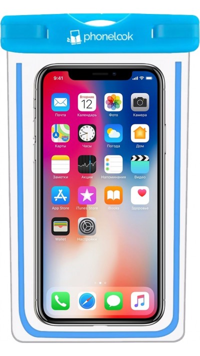 Wasserdichte Smartphone Tüte mit berührungsempfindlicher Hülle PhoneLook - Blau