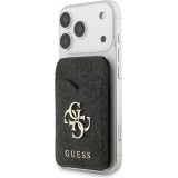 Guess 4G Metall Kartenetui MagSafe St&auml;nderfunktion mit Spiegel - Schwarz