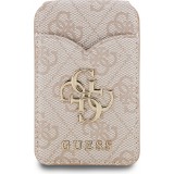 Guess 4G Metall Kartenetui MagSafe St&auml;nderfunktion mit Spiegel - Rosa