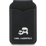 Porte-cartes  Karl Lagerfeld support avec miroir MagSafe &eacute;l&eacute;gant et pratique - Noir