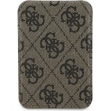 Porte-cartes magn&eacute;tique compatible MagSafe avec support int&eacute;gr&eacute; logo Guess en m&eacute;tal - Brun