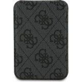 Porte-cartes magn&eacute;tique compatible MagSafe avec support int&eacute;gr&eacute; logo Guess en m&eacute;tal - Noir