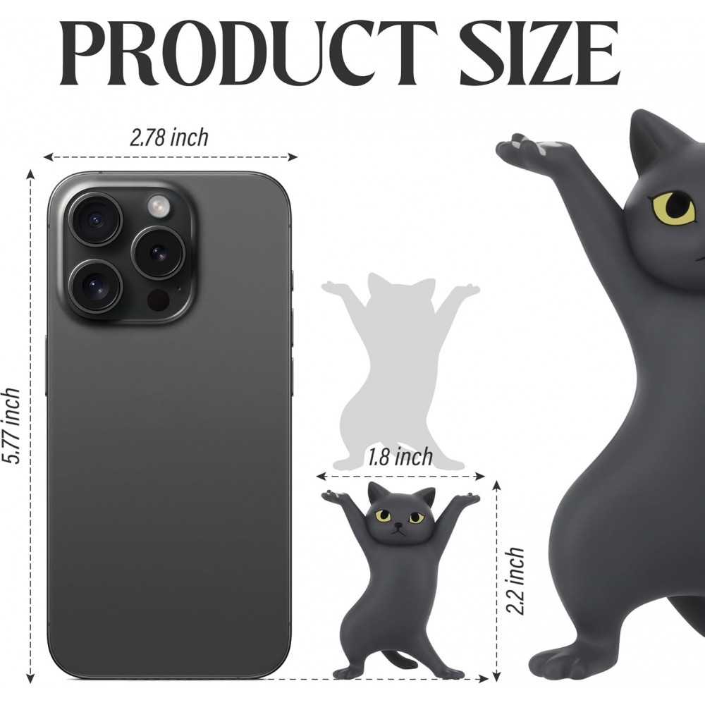 Katzen Stiftehalter origineller Schreibtisch Organizer niedliches Geschenk für Büro Schule & Schreibwaren - Schwarz