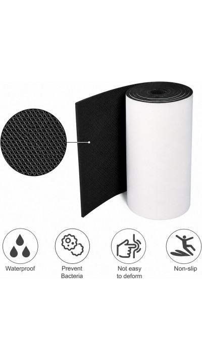 Garagen-Wandschutz aus selbstklebendem Schaumstoff 200 &times; 20 &times; 0,6 cm &ndash; T&uuml;rkantenschutz & Rammschutz f&uuml;rs Auto - Schwarz