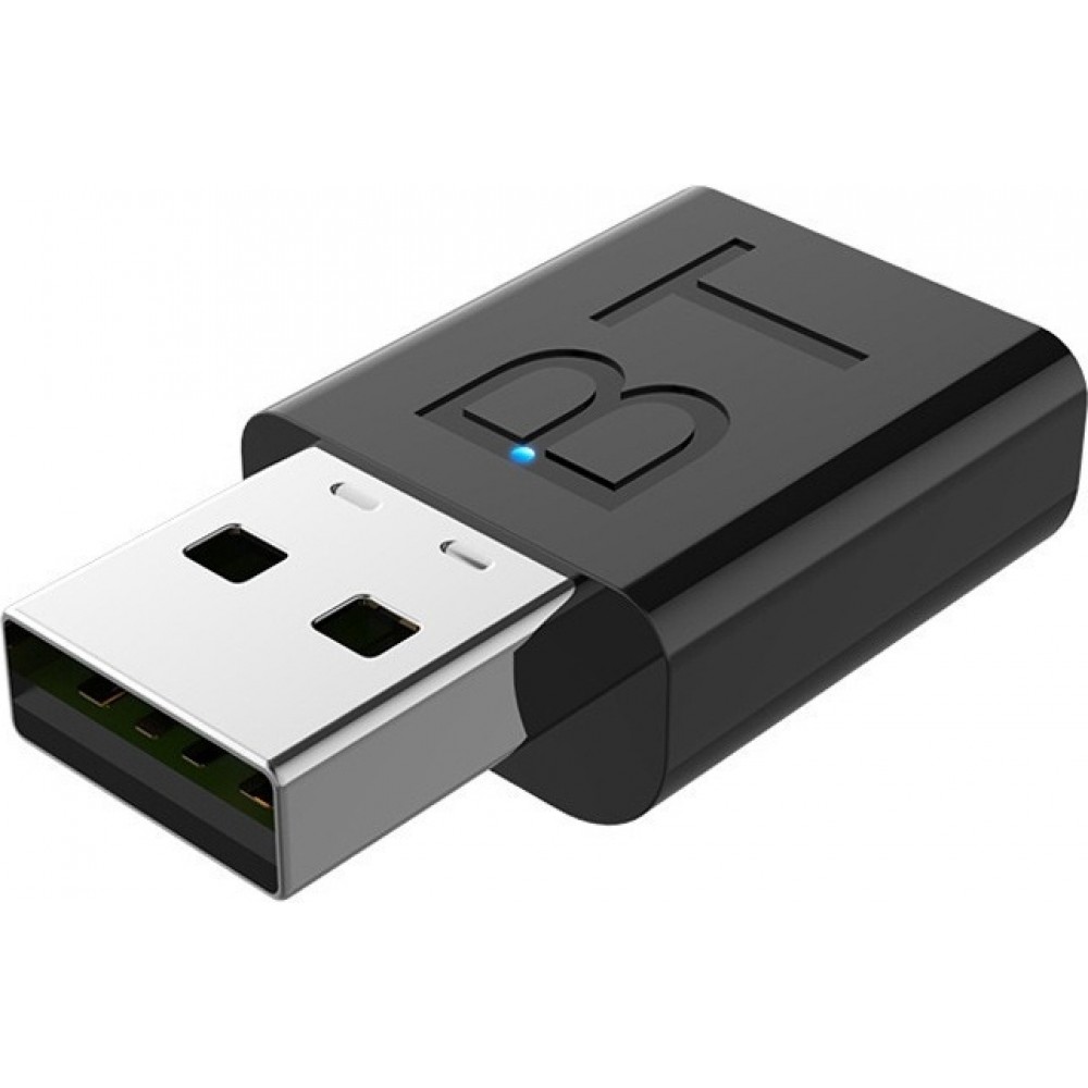 Bluetooth 5.0 USB-A Sender-Empf&auml;nger Drahtlos mit 3,5mm Klinkenstecker f&uuml;r PC und Auto - Schwarz