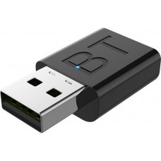 Bluetooth 5.0 USB-A Sender-Empf&auml;nger Drahtlos mit 3,5mm Klinkenstecker f&uuml;r PC und Auto - Schwarz