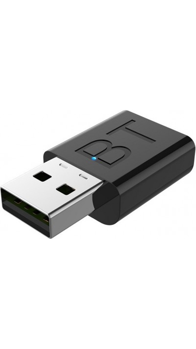 Bluetooth 5.0 USB-A Sender-Empfänger Drahtlos mit 3,5mm Klinkenstecker für PC und Auto - Schwarz