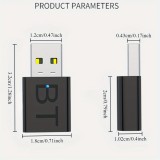 Bluetooth 5.0 USB-A Sender-Empf&auml;nger Drahtlos mit 3,5mm Klinkenstecker f&uuml;r PC und Auto - Schwarz
