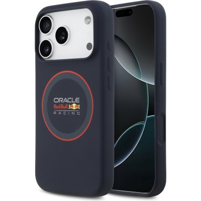 iPhone 17 Pro Case H&uuml;lle - Red Bull Racing MagSafe Silikonh&uuml;lle mit rotem Ring - Blau
