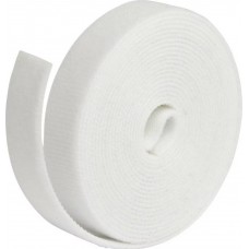 Rouleau de bande velcro adhésive pour câbles solution de rangement et organisation des fils électriques - Blanc