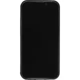 Coque iPhone 13 mini - Silicone rigide noir Valentine 2024 Coeur Noir Abstrait