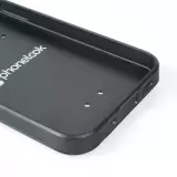 Coque iPhone 13 mini - Silicone rigide noir Valentine 2024 Coeur Noir Abstrait