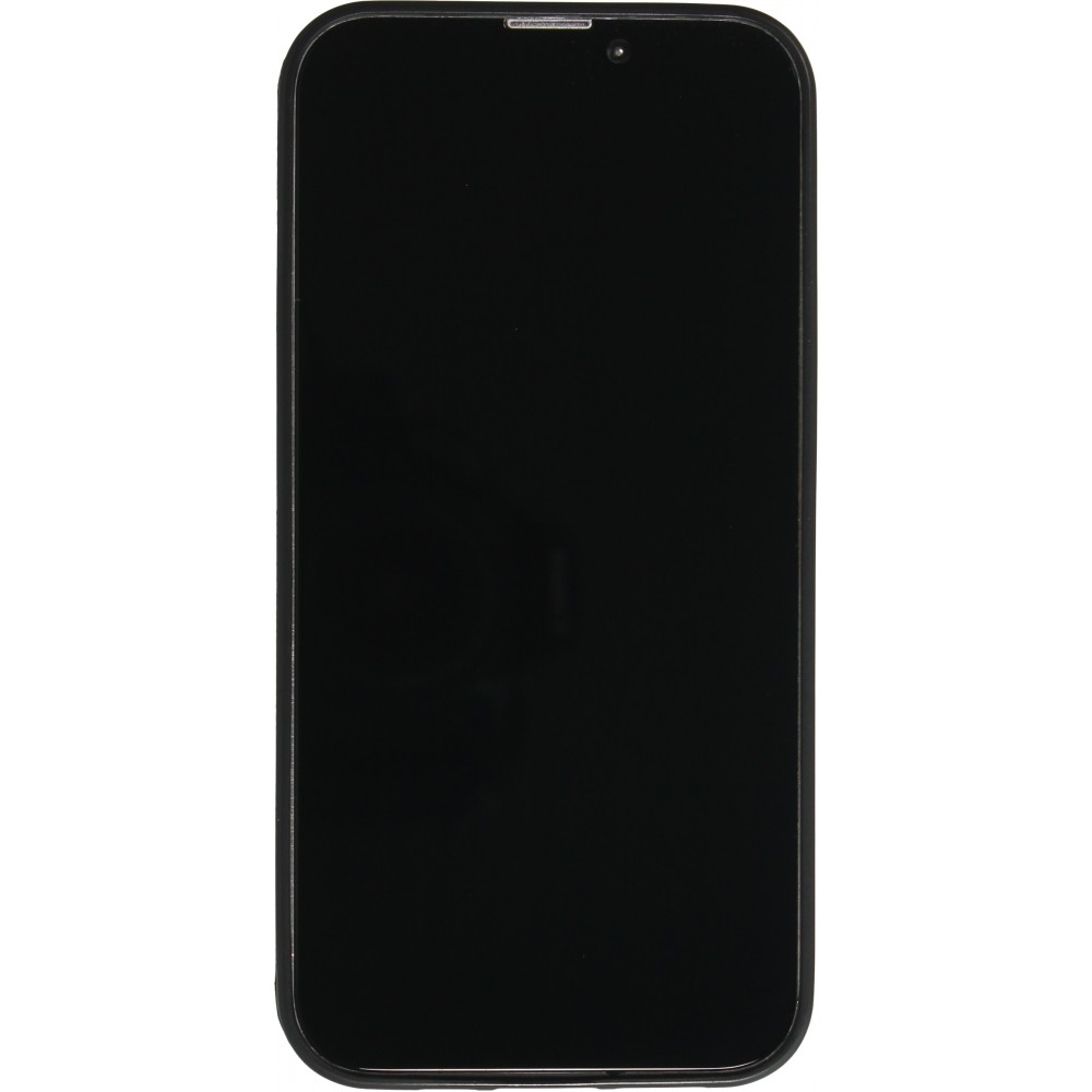 Coque iPhone 14 - Silicone rigide noir Maillot de football Japon 2022 personnalisable