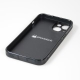 Coque iPhone 14 - Silicone rigide noir Maillot de football Japon 2022 personnalisable