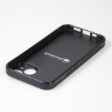 Coque iPhone 14 - Silicone rigide noir Maillot de football Japon 2022 personnalisable