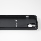 Coque iPhone 14 - Silicone rigide noir Maillot de football Japon 2022 personnalisable