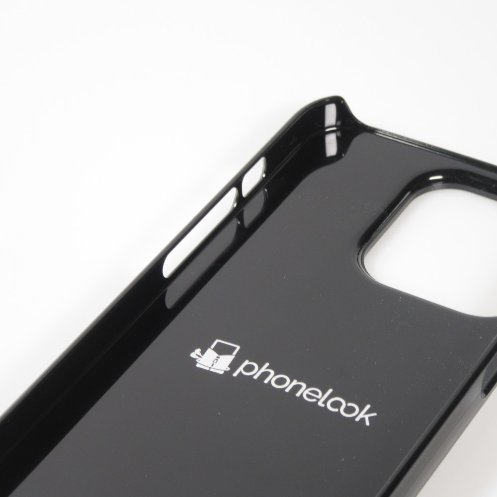 iPhone 15 Case Hülle - Chat auf lila Hintergrund