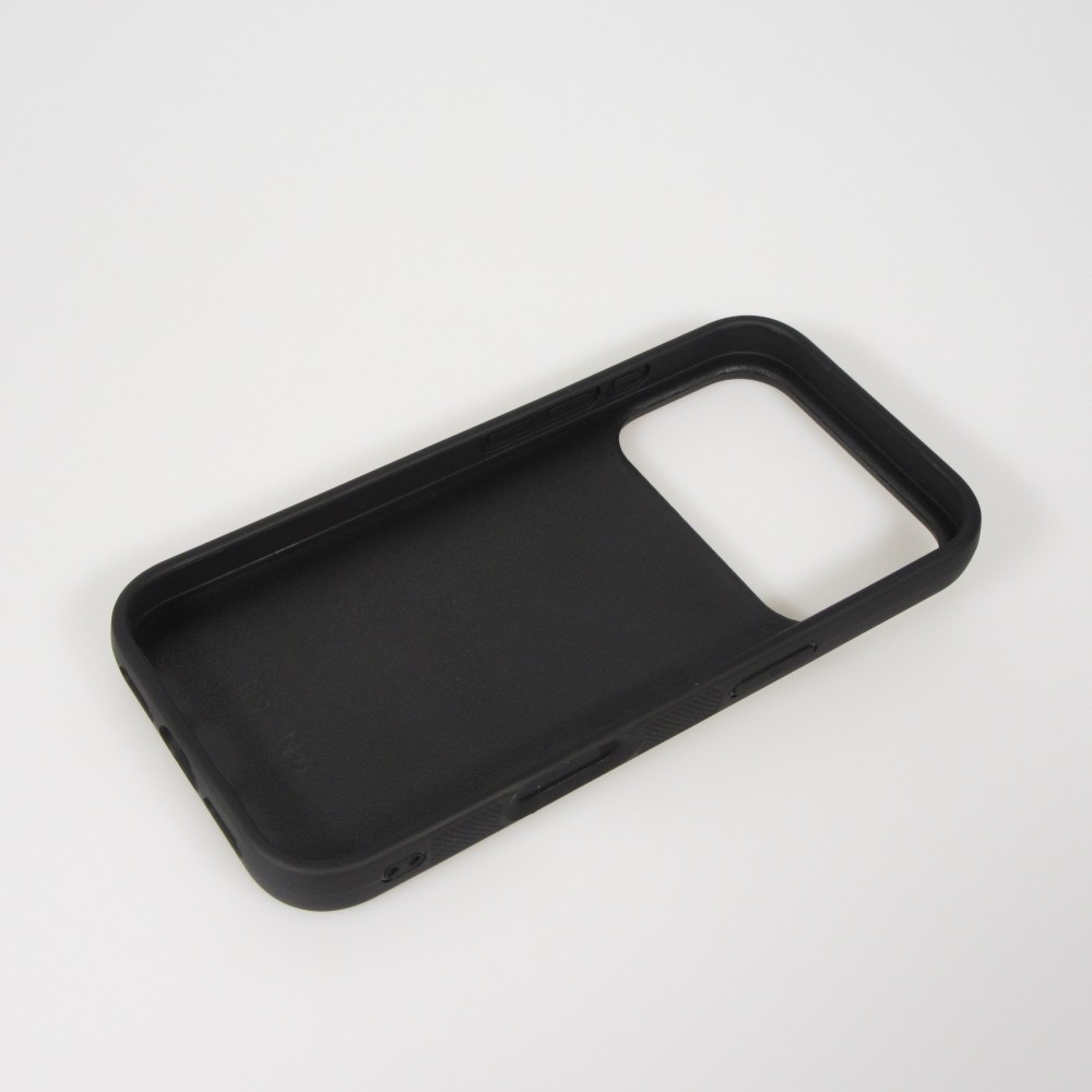 Coque iPhone 17 Pro - Silicone rigide noir Winter 22 Ski Jump