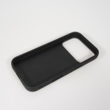 Coque iPhone 17 Pro - Silicone rigide noir Winter 22 Ski Jump