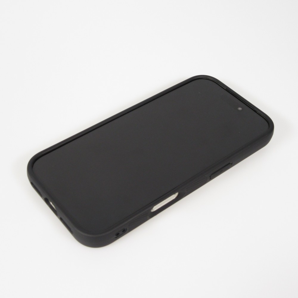 Coque iPhone 17 Pro - Silicone rigide noir Winter 22 Ski Jump