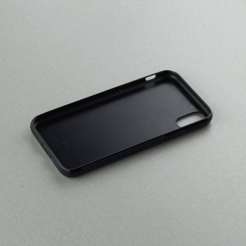 iPhone X / Xs Case Hülle - Silikon schwarz Autumn 25 Fall in love
