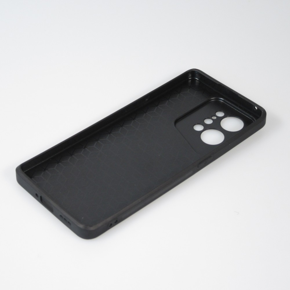 OPPO Find X5 Case Hülle - Silikon schwarz Verschneites Bergdorf am See in der Nacht