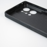OPPO Find X5 Case Hülle - Silikon schwarz Verschneites Bergdorf am See in der Nacht