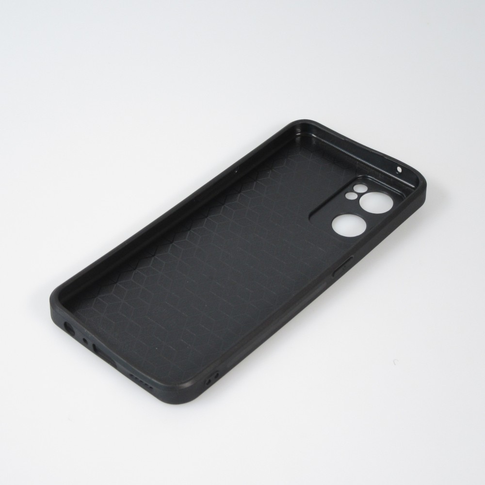 OPPO Reno7 5G Case Hülle - Silikon schwarz Kanton BL weiss