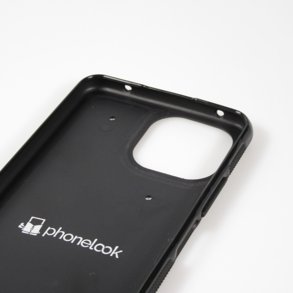 Xiaomi Mi 11 Lite 5G Case Hülle - Silikon schwarz Turtles lines on black
